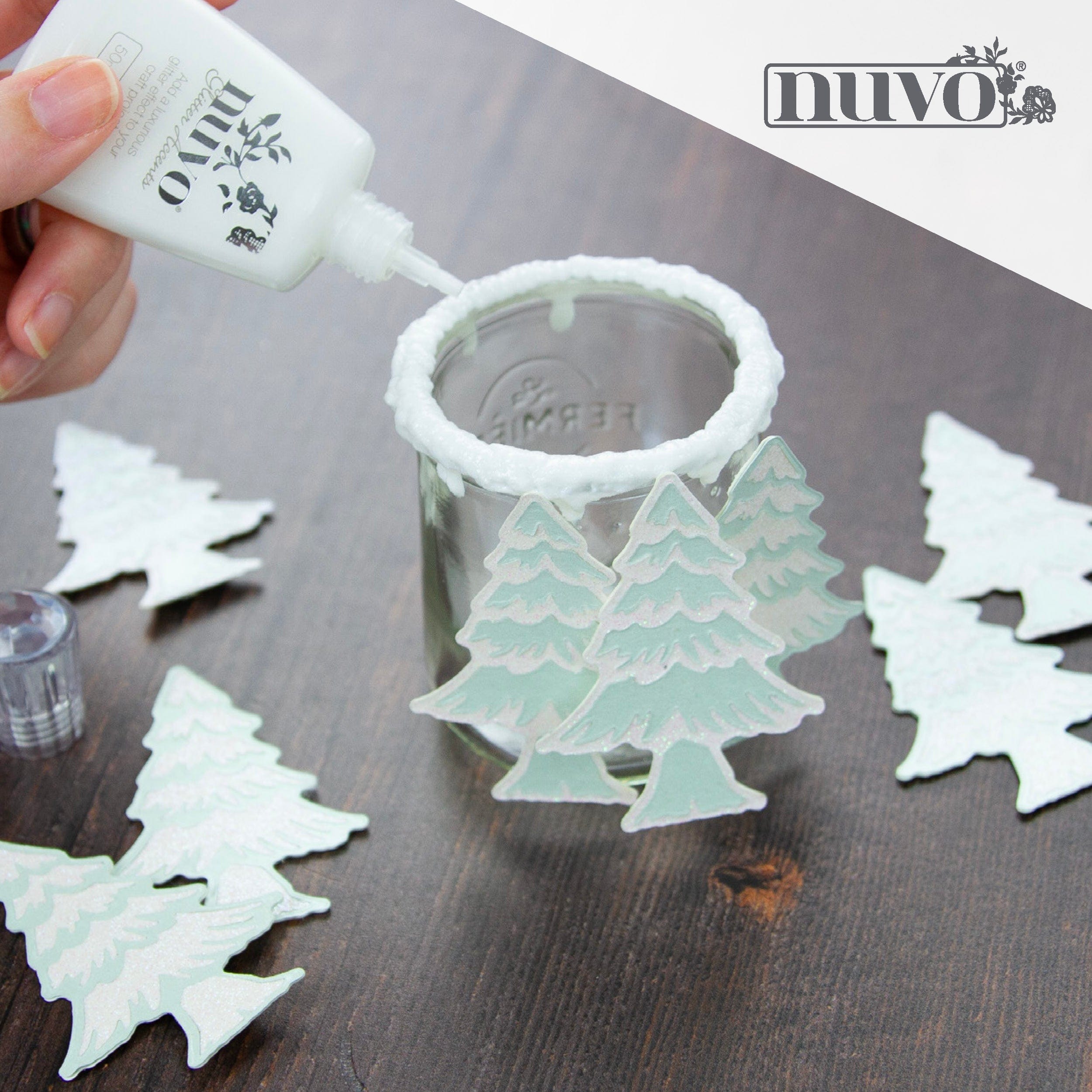 Nuvo Glitter Accents Multipack of 3 Glitter Accents - Fresh Snowfall - 948n3
