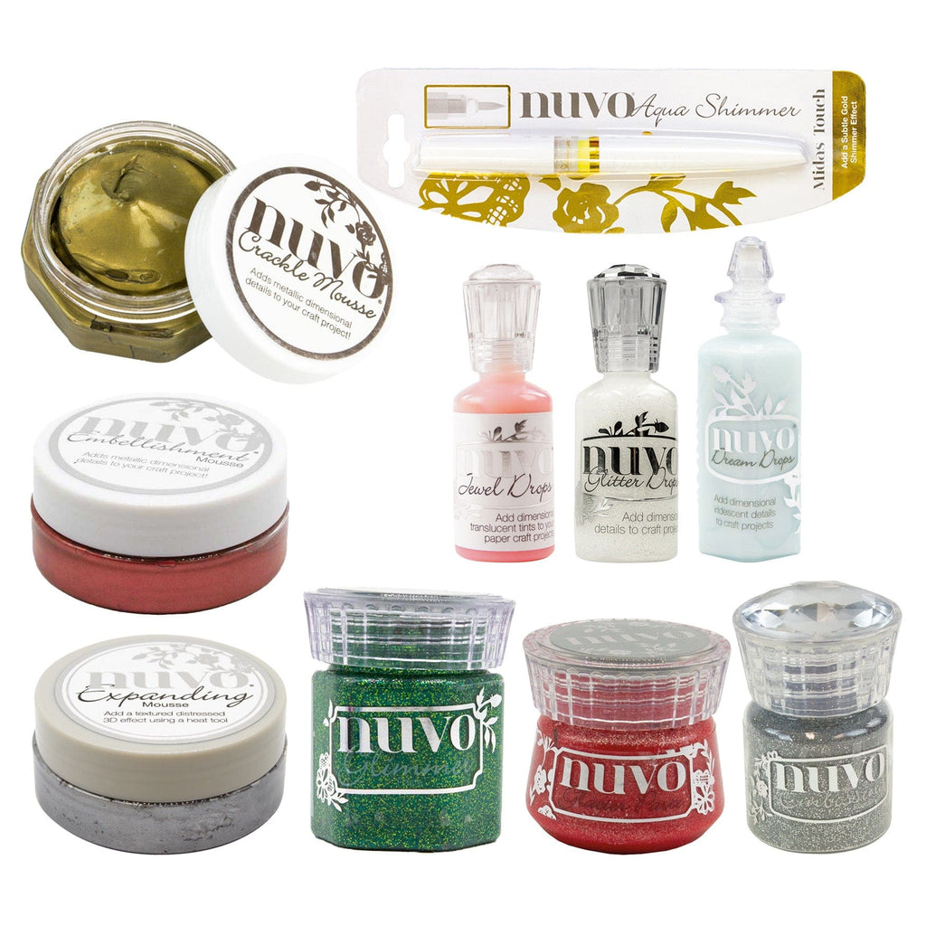 Nuvo Hidden Bundle Mixed Embellishments and Mediums - Jolly Jingles Collection