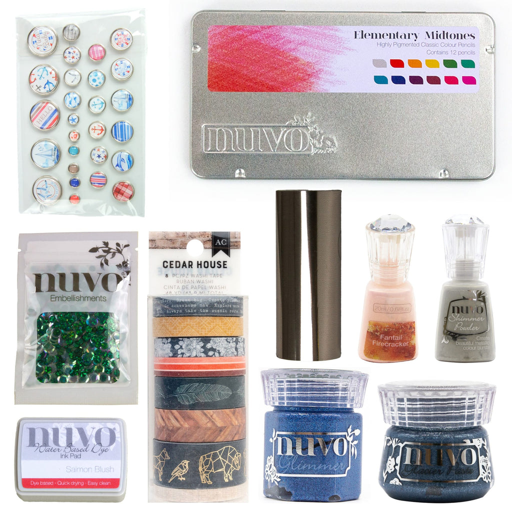 Nuvo Hidden Bundle Mixed Embellishments - Tinsel Travel Van Collection