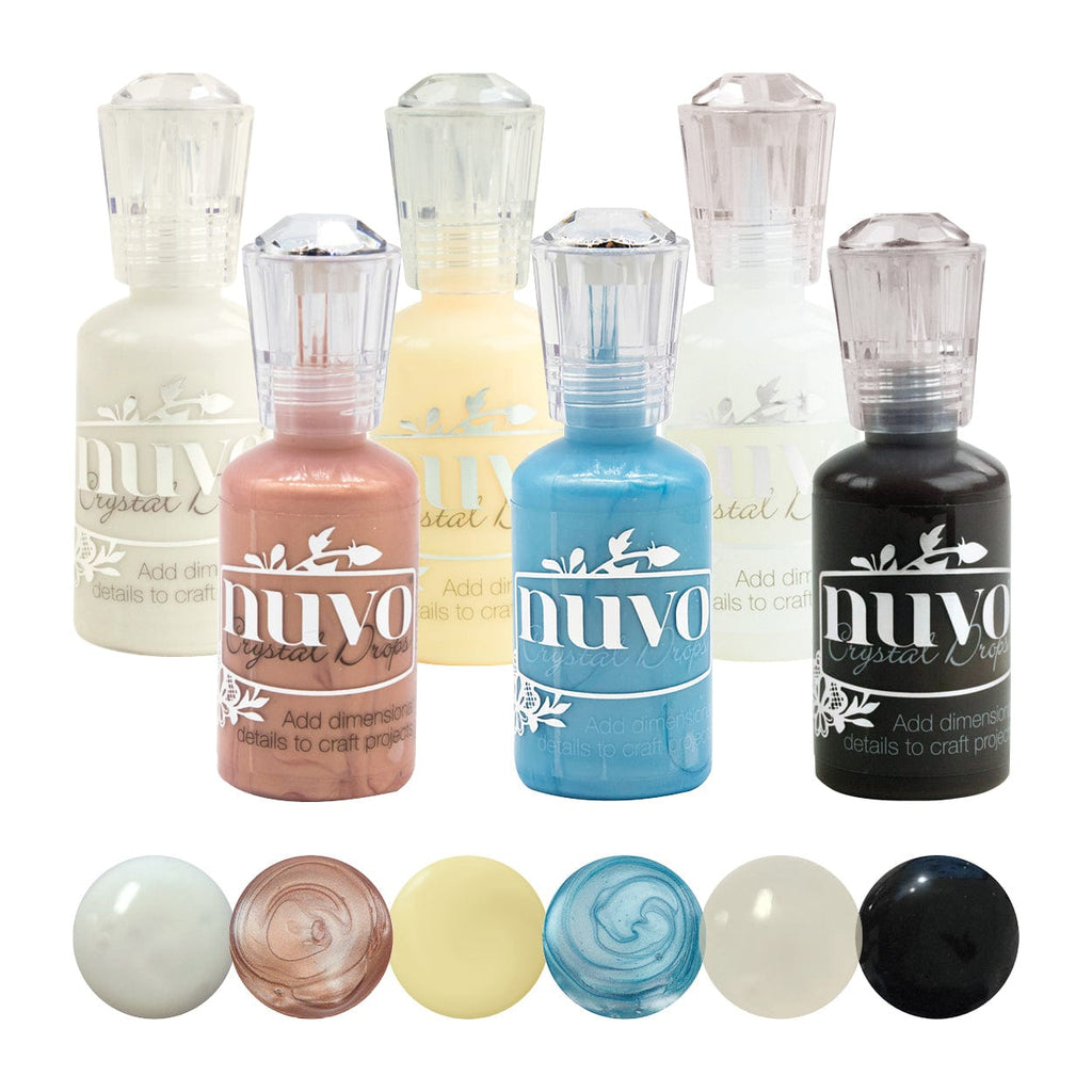 Nuvo Nuvo Drops Nuvo Crystal Drops – 6-Colour Bundle (Blue Ice, Heritage Rose, Buttermilk, Ebony Black, Gloss Simply White, Morning Dew)