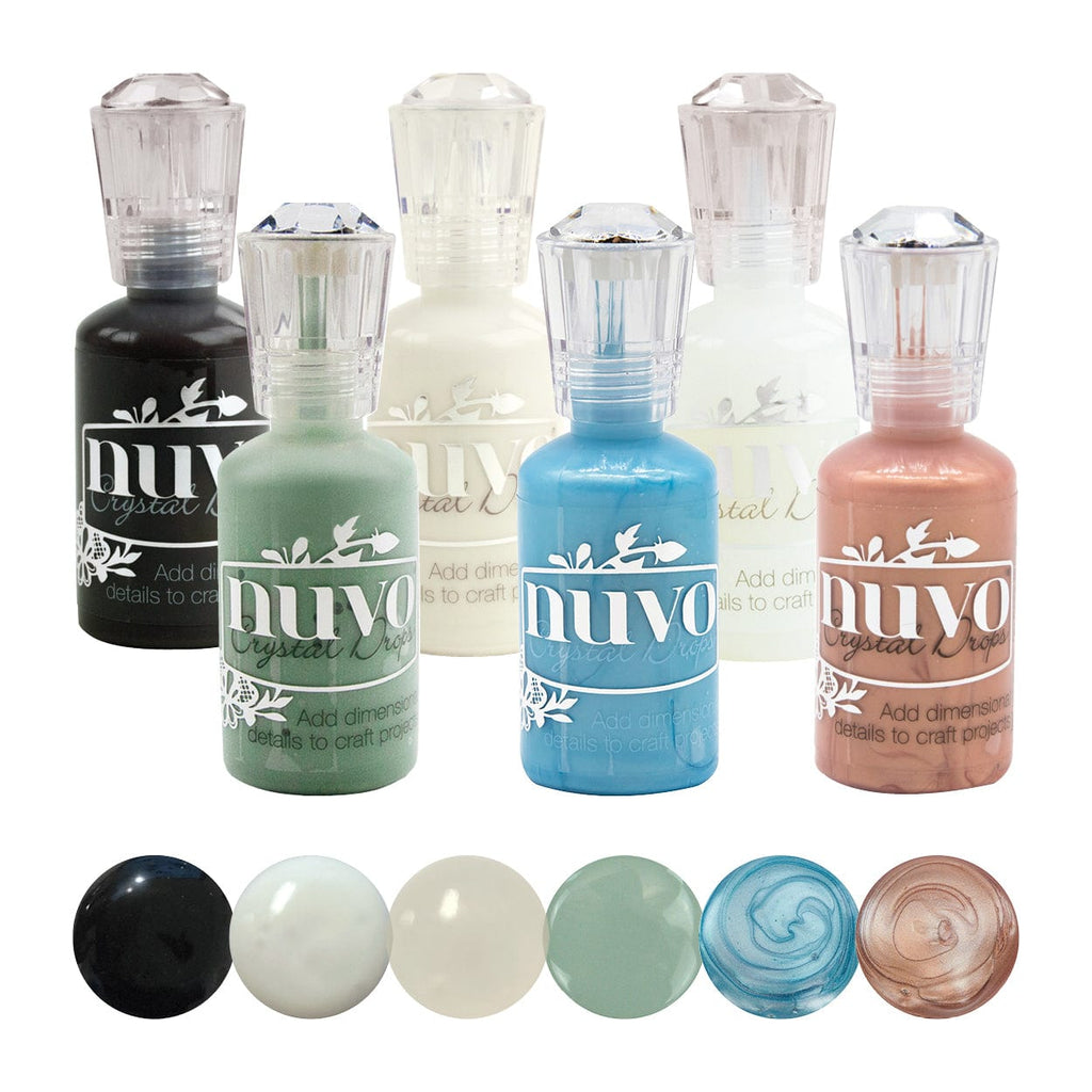 Nuvo Nuvo Drops Nuvo Crystal Drops – 6-Colour Bundle (Blue Ice, Heritage Rose, Eucalyptus Leaf, Ebony Black, Gloss Simply White, Morning Dew)