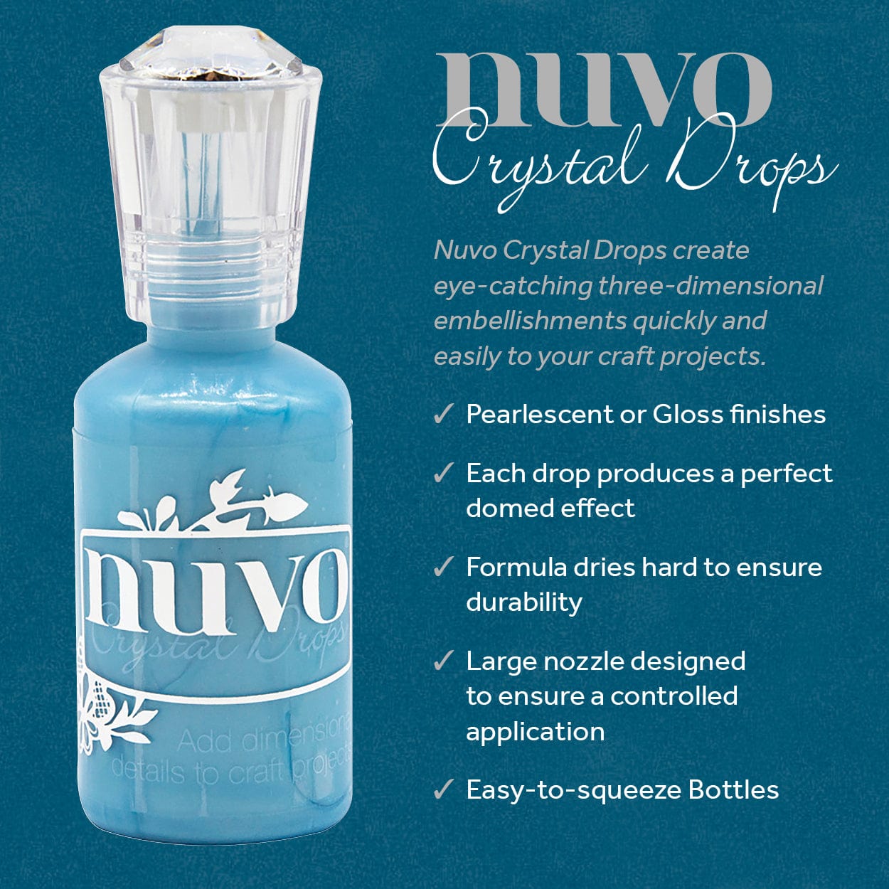 Nuvo Nuvo Drops Nuvo Crystal Drops – 6-Colour Bundle (Blue Ice, Heritage Rose, Eucalyptus Leaf, Ebony Black, Gloss Simply White, Morning Dew)