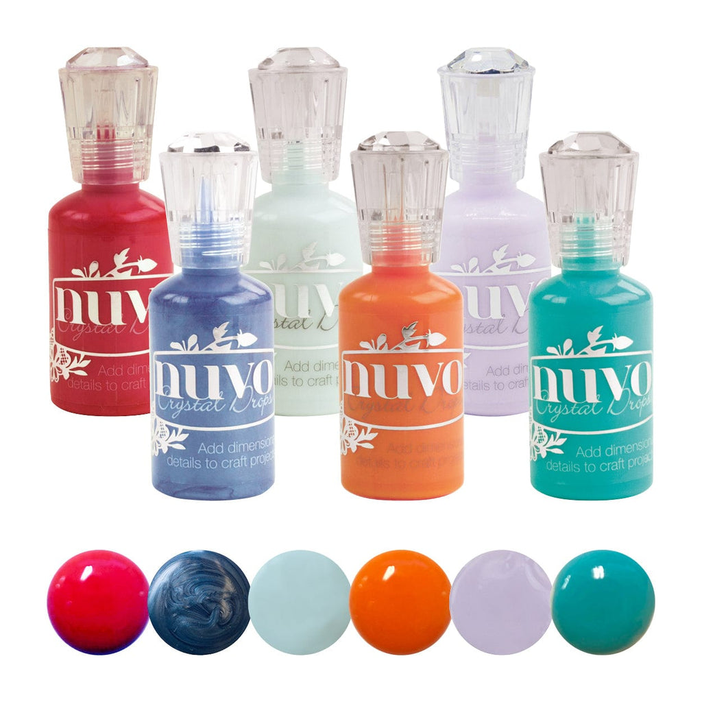 Nuvo Nuvo Drops Nuvo Crystal Drops – 6-Colour Bundle (Navy Blue, Ripened Pumpkin, Caribbean Ocean, Red Berry, Duck Egg Blue, French Lilac)