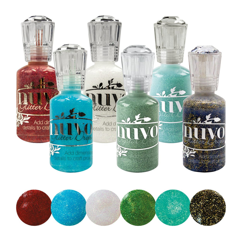 Nuvo Nuvo Drops Nuvo Glitter Drops – 6-Colour Bundle (Sunlit Meadow, Aquatic Mist, Blue Lagoon, Ruby Slippers, Gold Dust, White Blizzard)
