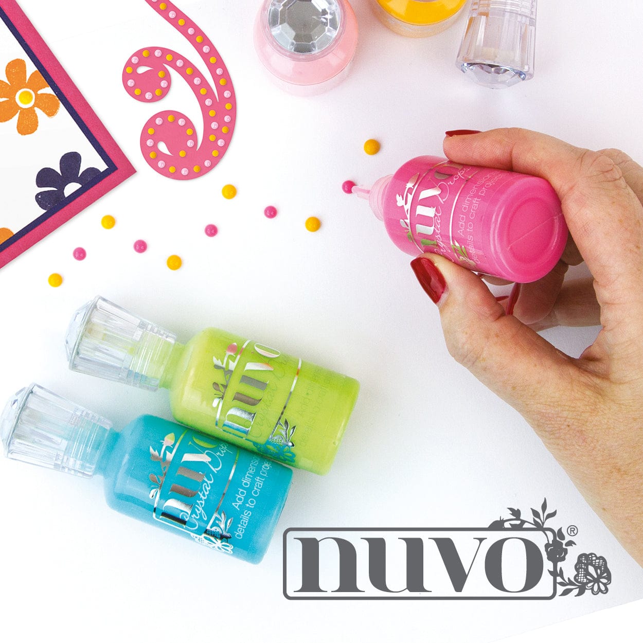 Nuvo Nuvo Drops Nuvo Jewel Drops – 6-Colour Bundle (Watermelon Wonder, Honeysuckle, Aqua Plains, Orange Marmalade, Key Lime, Sea Breeze)
