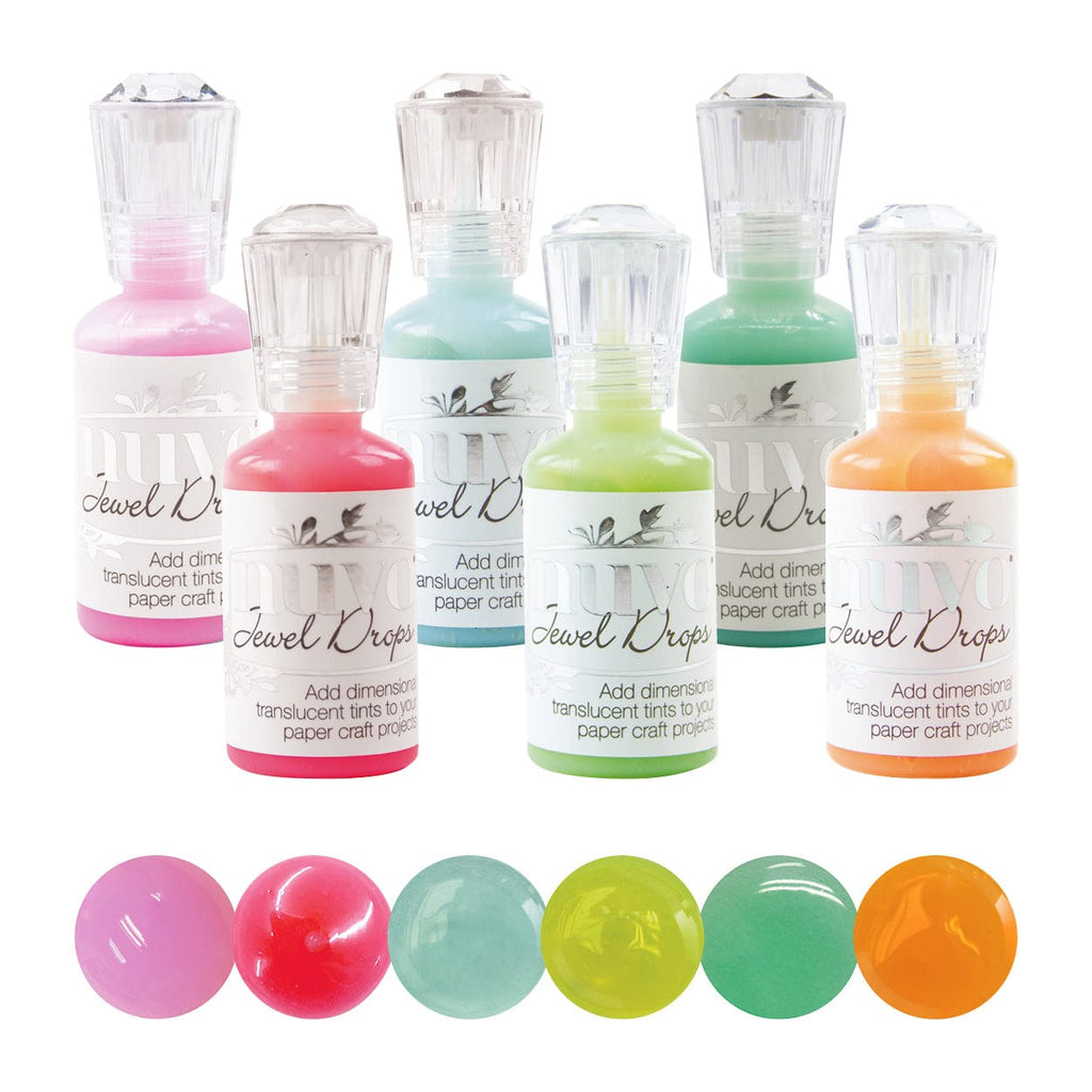Nuvo Nuvo Drops Nuvo Jewel Drops – 6-Colour Bundle (Watermelon Wonder, Honeysuckle, Aqua Plains, Orange Marmalade, Key Lime, Sea Breeze)