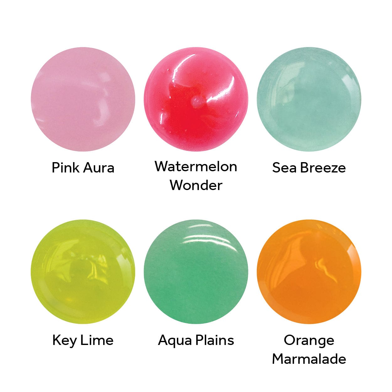 Nuvo Nuvo Drops Nuvo Jewel Drops – 6-Colour Bundle (Watermelon Wonder, Pink Aura, Aqua Plains, Orange Marmalade, Key Lime, Sea Breeze)