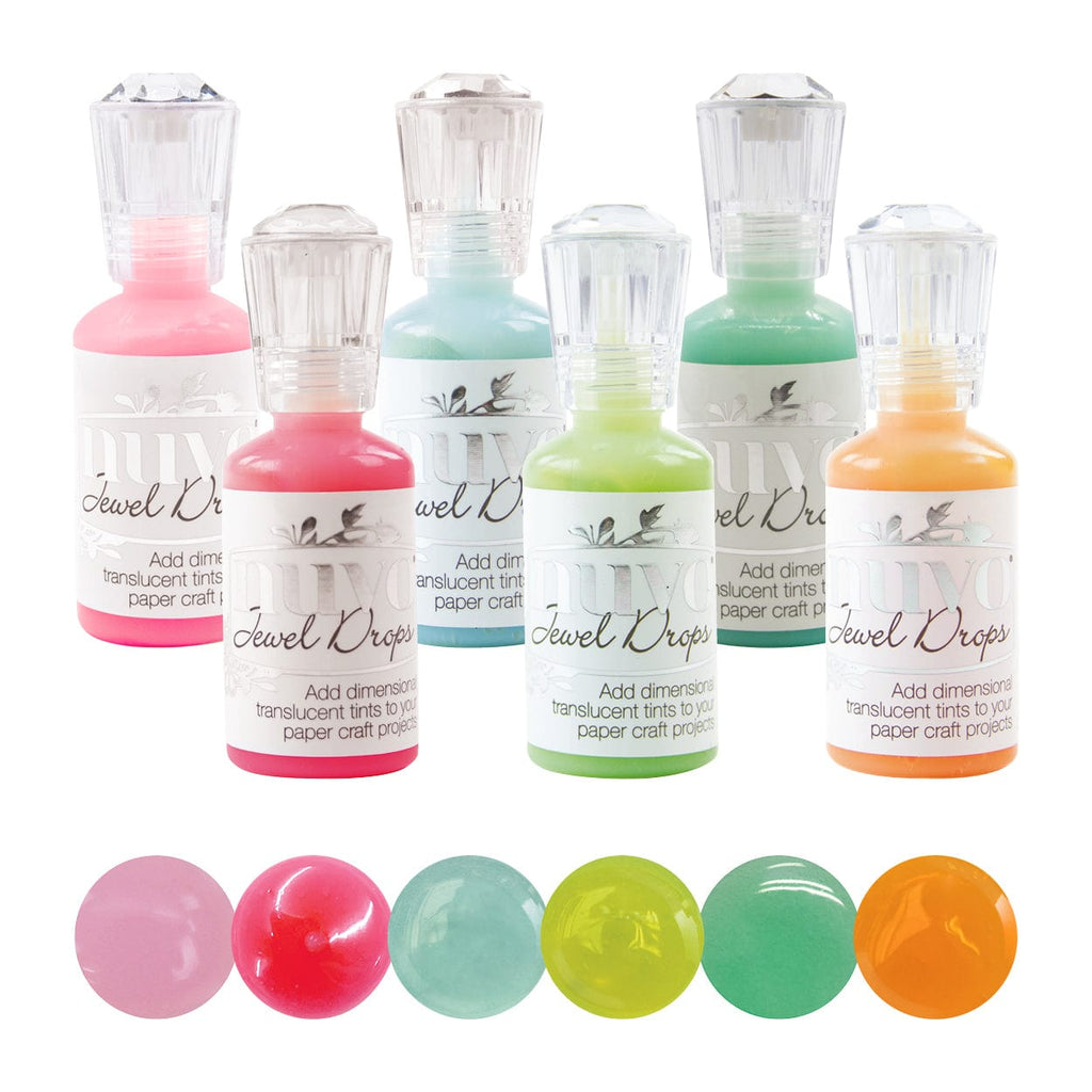 Nuvo Nuvo Drops Nuvo Jewel Drops – 6-Colour Bundle (Watermelon Wonder, Pink Aura, Aqua Plains, Orange Marmalade, Key Lime, Sea Breeze)