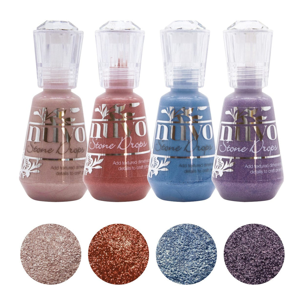 Nuvo Nuvo Drops Nuvo Stone Drops – 4-Colour Bundle (Pink Granite, Belgium Bluestone, Fiery Volcano, Plum Slate)