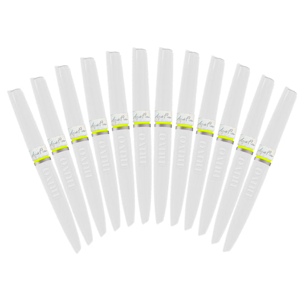 Nuvo Pens and Pencils Multipack of 6 Aqua Shimmer Pens - Glitter Gloss - 888n6