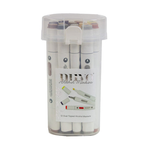 Nuvo Pens and Pencils Nuvo - Marker Pen Collection - Earth Tones - 12 Pack - 528n