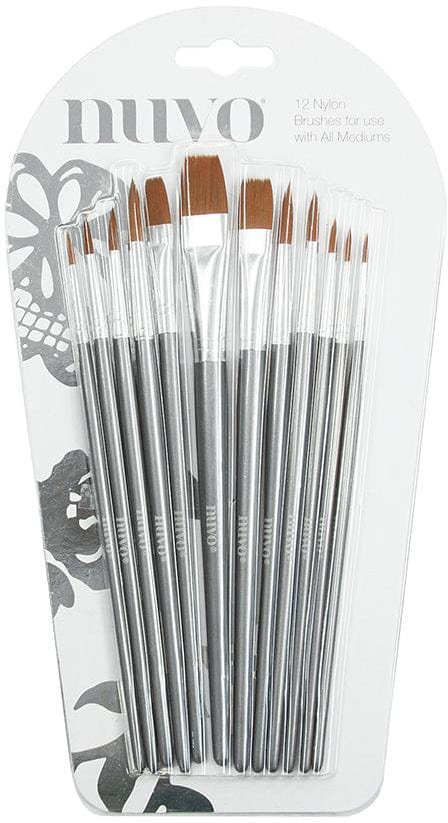 Nuvo Tools Nuvo - Brushes - Paint Brush Set - 12 PCS - 972n
