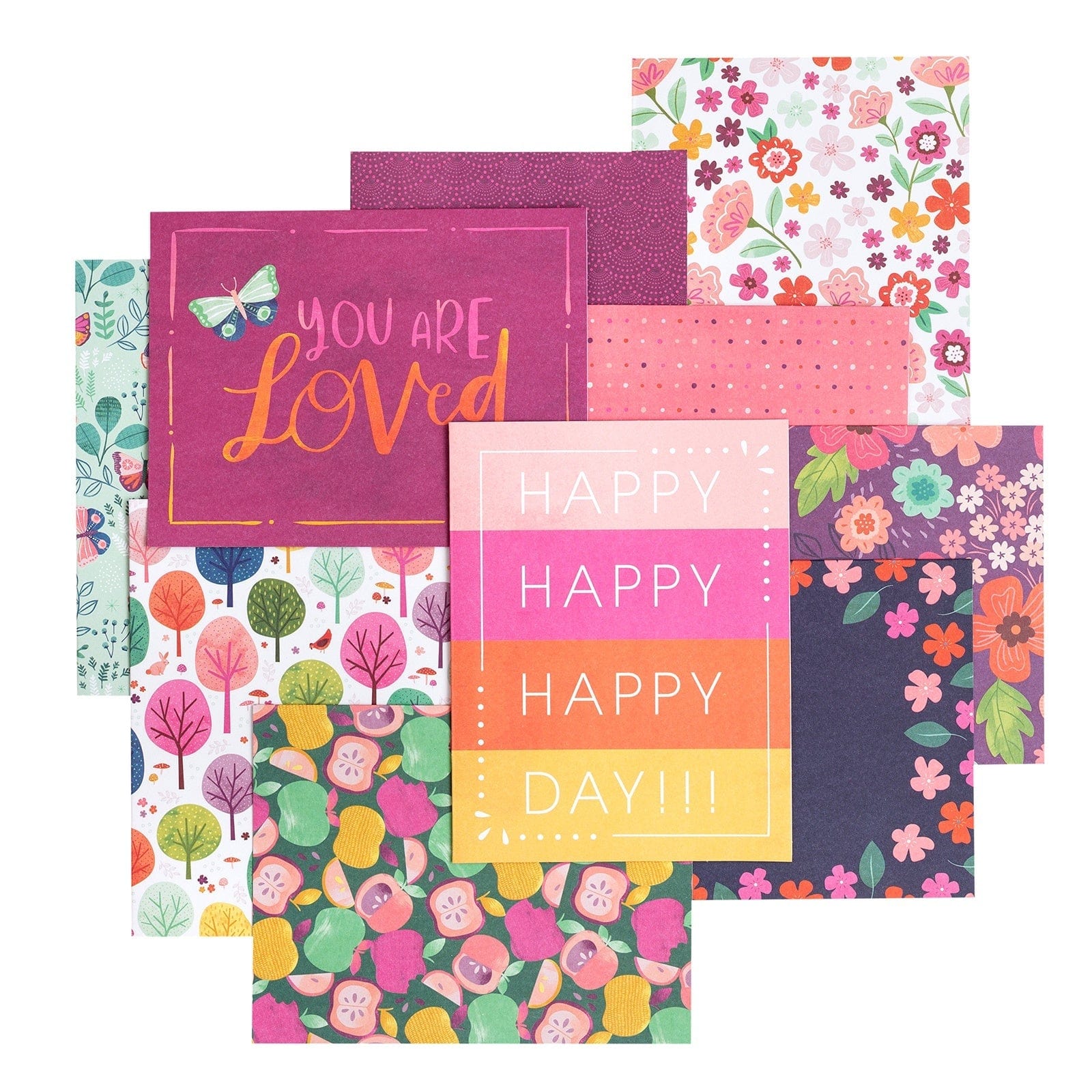 Pink Paislee Cards Pink Paislee A2 Cards with Envelopes - Paige Evans Truly Grateful, 40 pack