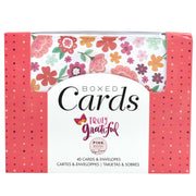 Pink Paislee Cards Pink Paislee A2 Cards with Envelopes - Paige Evans Truly Grateful, 40 pack