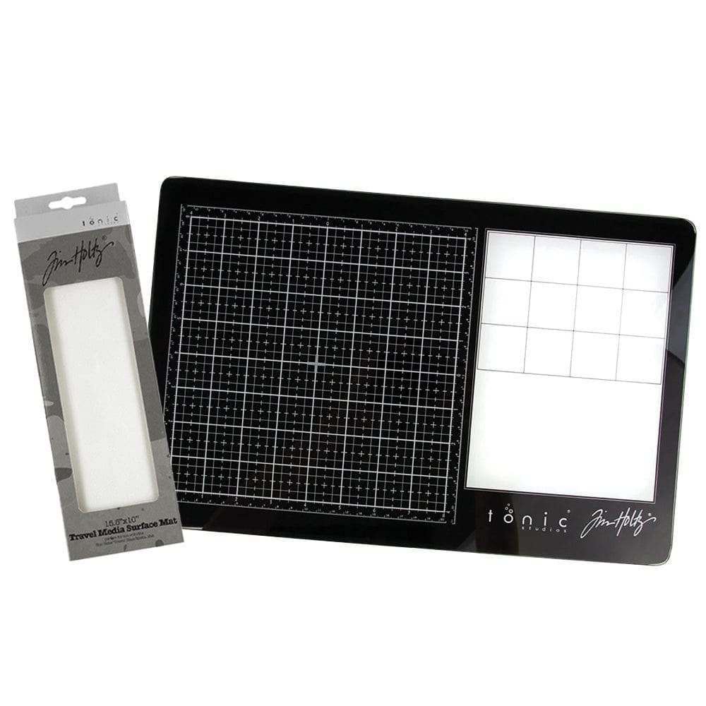 Tim Holtz Mats & Work Surfaces Tim Holtz Travel Media Surface & Glass Media Mat Bundle