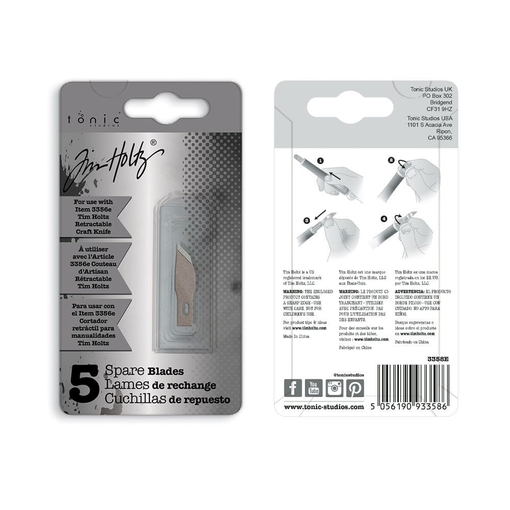 Tim Holtz Tools Tim Holtz - Pack of 5 Spare Replacement Craft Knife Blades