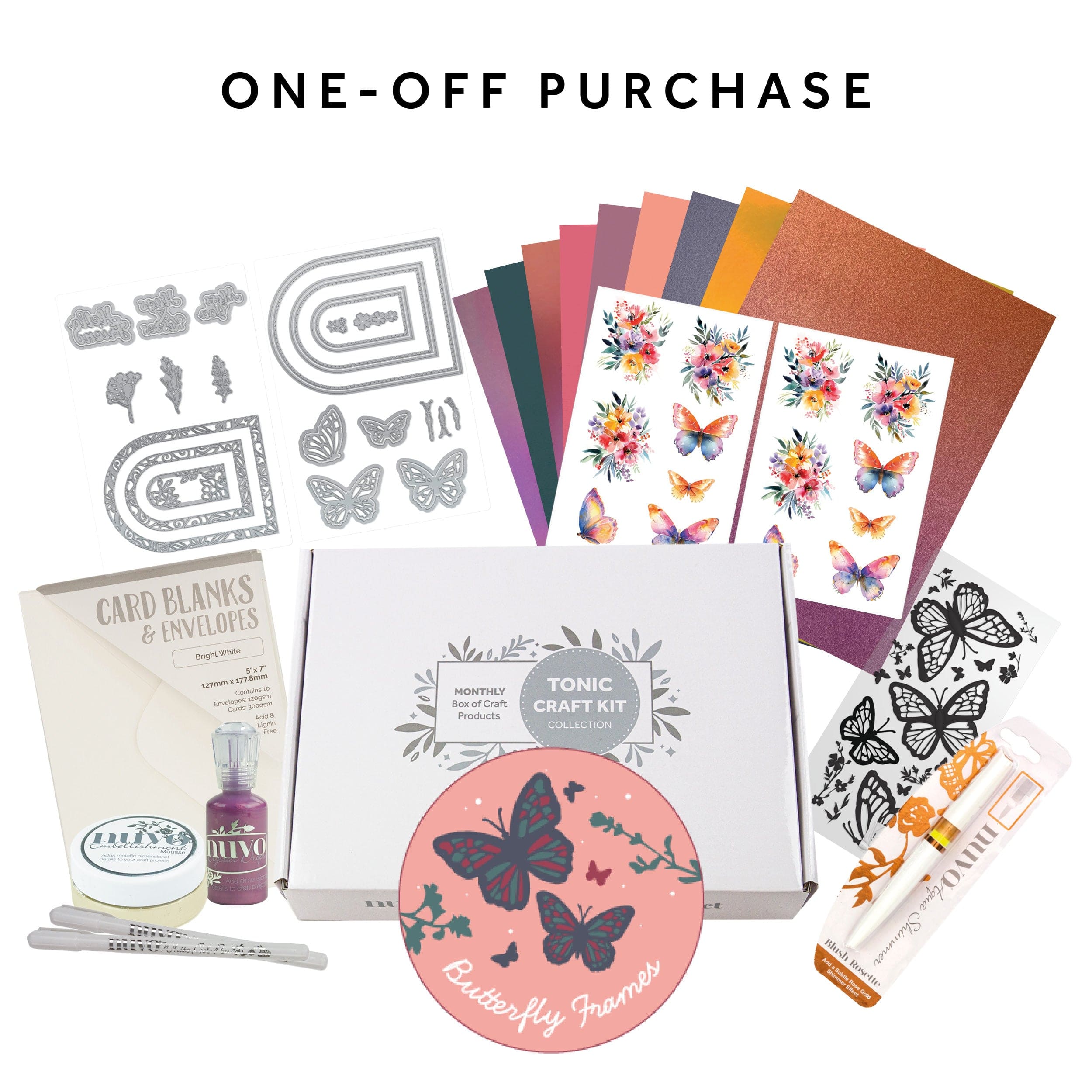 Tonic Craft Kit exclude Tonic Craft Kit 91 - One Off Purchase - Butterfly Frames