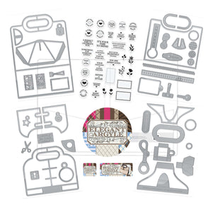 Tonic Craft Kit exclude Tonic Craft Kit 95 - Die Set & Stamp Only - Elegant Argyle