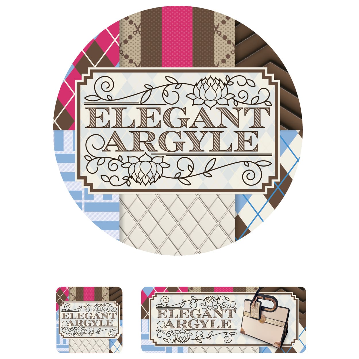 Tonic Craft Kit exclude Tonic Craft Kit 95 - Die Set & Stamp Only - Elegant Argyle
