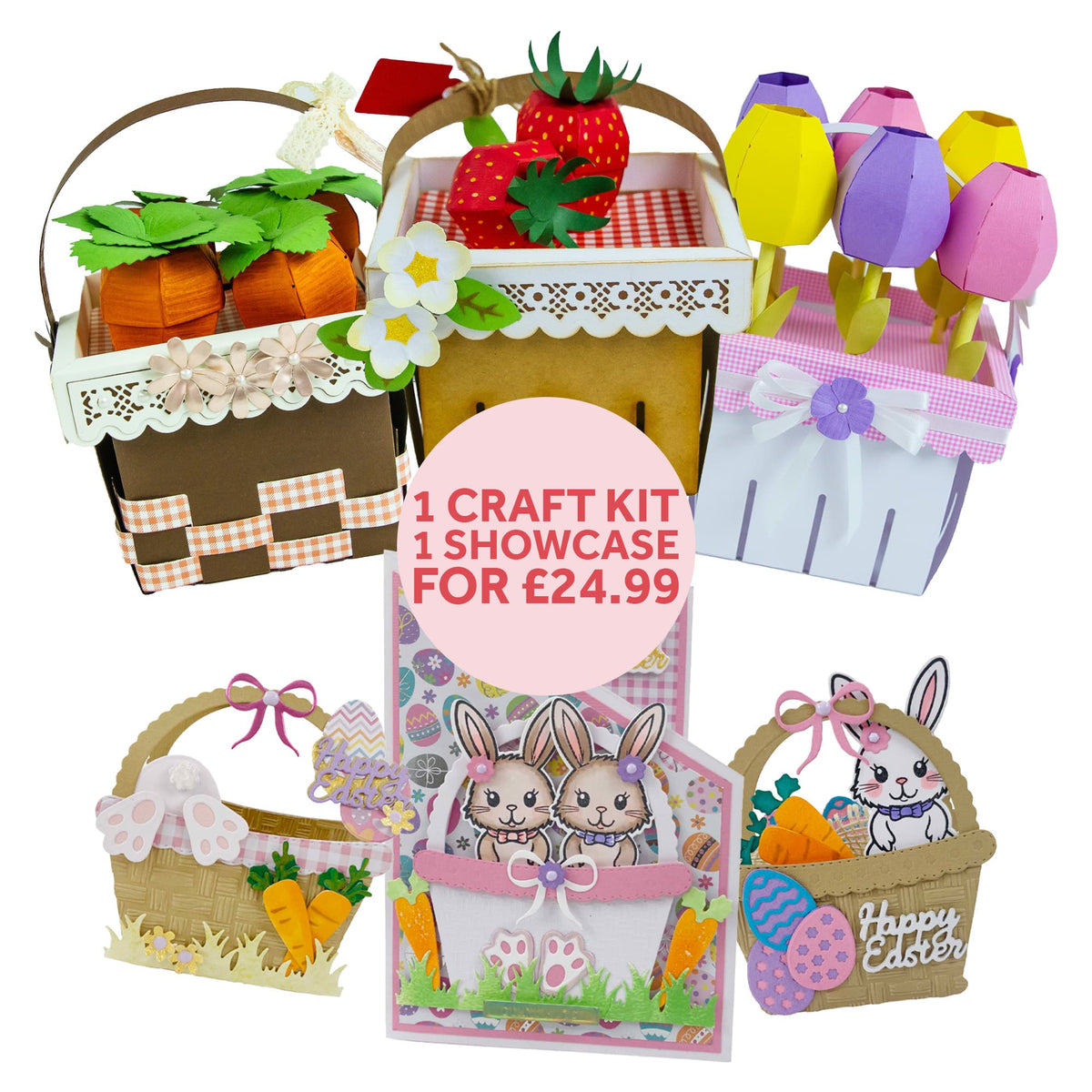 Tonic Craft Kit exclude Tonic Craft Kit & Showcase - Sweet Spring Baskets & Bunnies Bundle - VAULT19