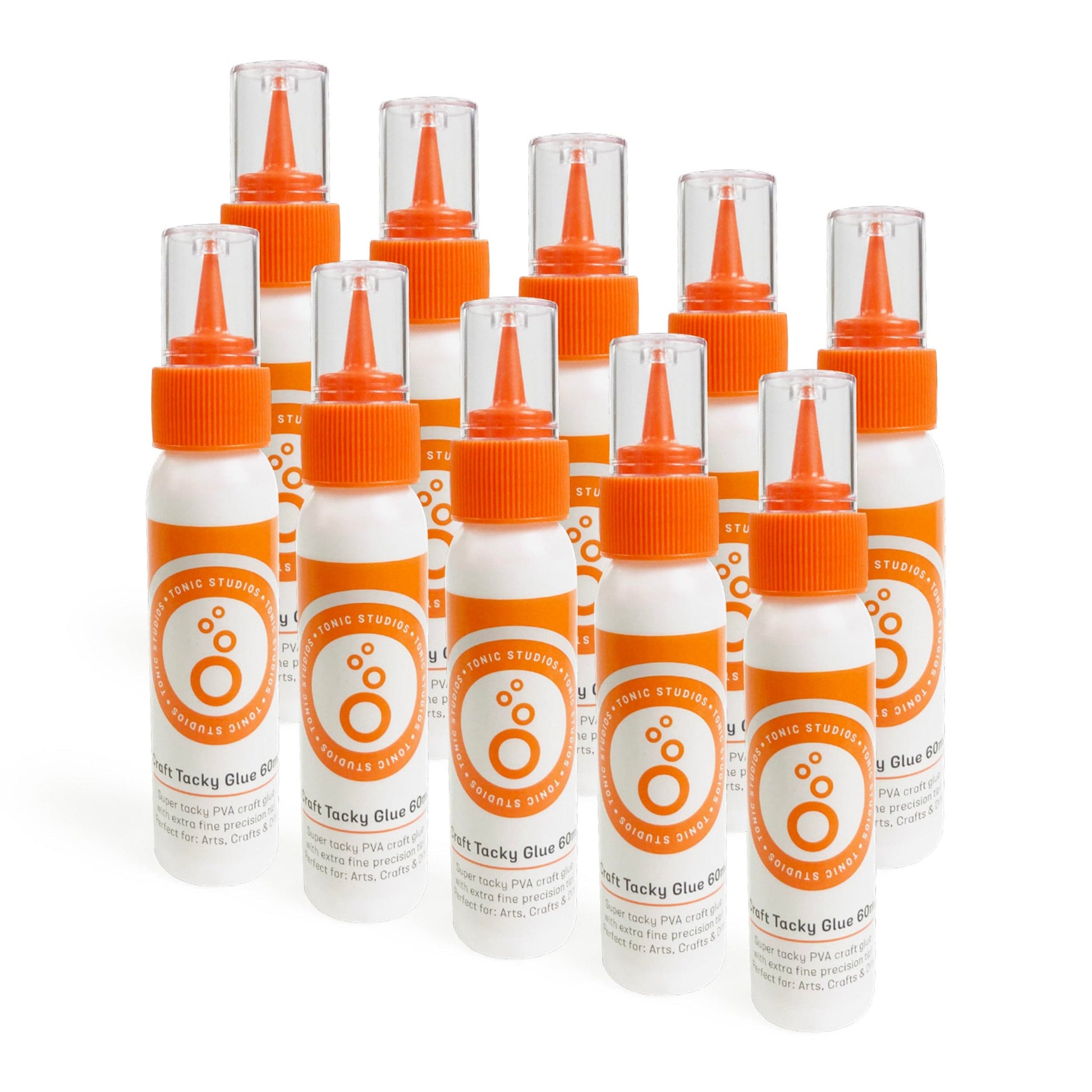 Tonic Studios Adhesives Multipack of 10 - Craft Tacky Glue 60ml PVA Glue - 420e10