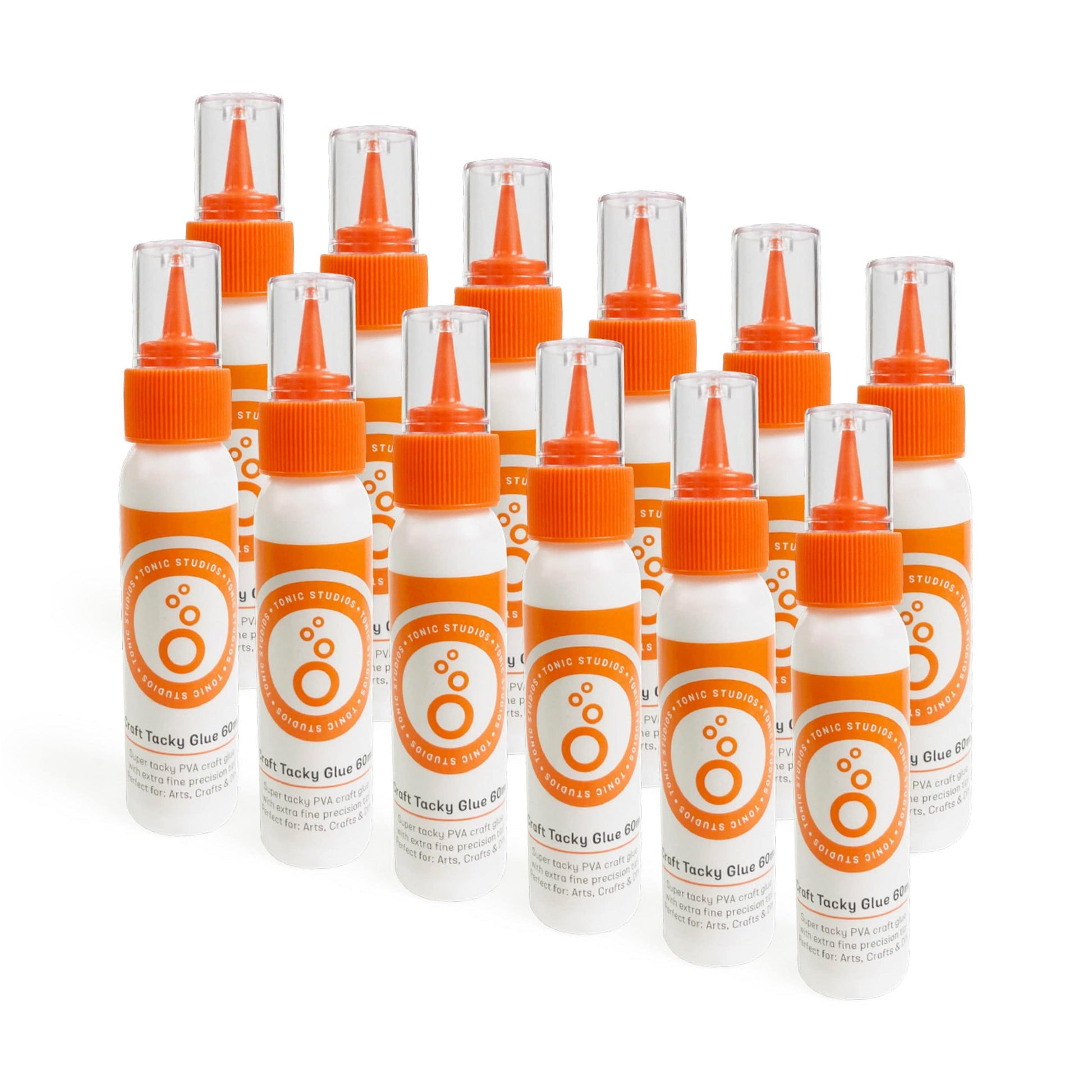 Tonic Studios Adhesives Multipack of 12-  Craft Tacky Glue 60ml PVA Glue - 420e12