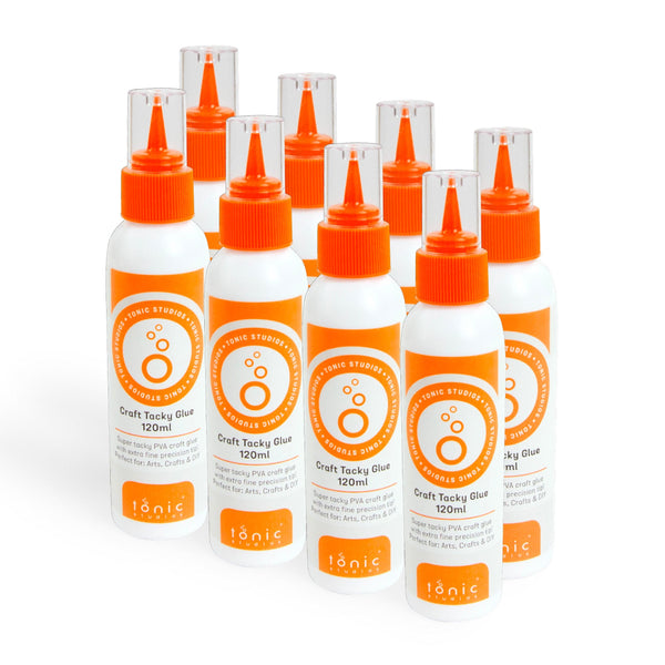 Tonic Studios Adhesives Multipack of 8 - Craft Tacky Glue 120ml PVA Glue - 419e8