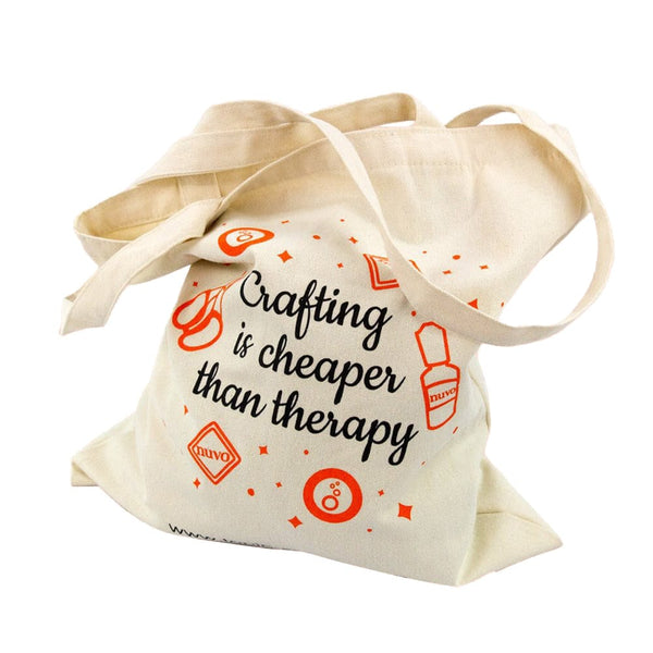 Tonic Studios bag Canvas Tote Bag - Crafting Is Cheaper Than Therapy - 3979e