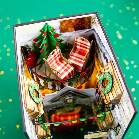 Tonic Studios Book Nook Papers, Adhesive Sheets & Book Covers - Festive Book Nook Refill Collection - DB161