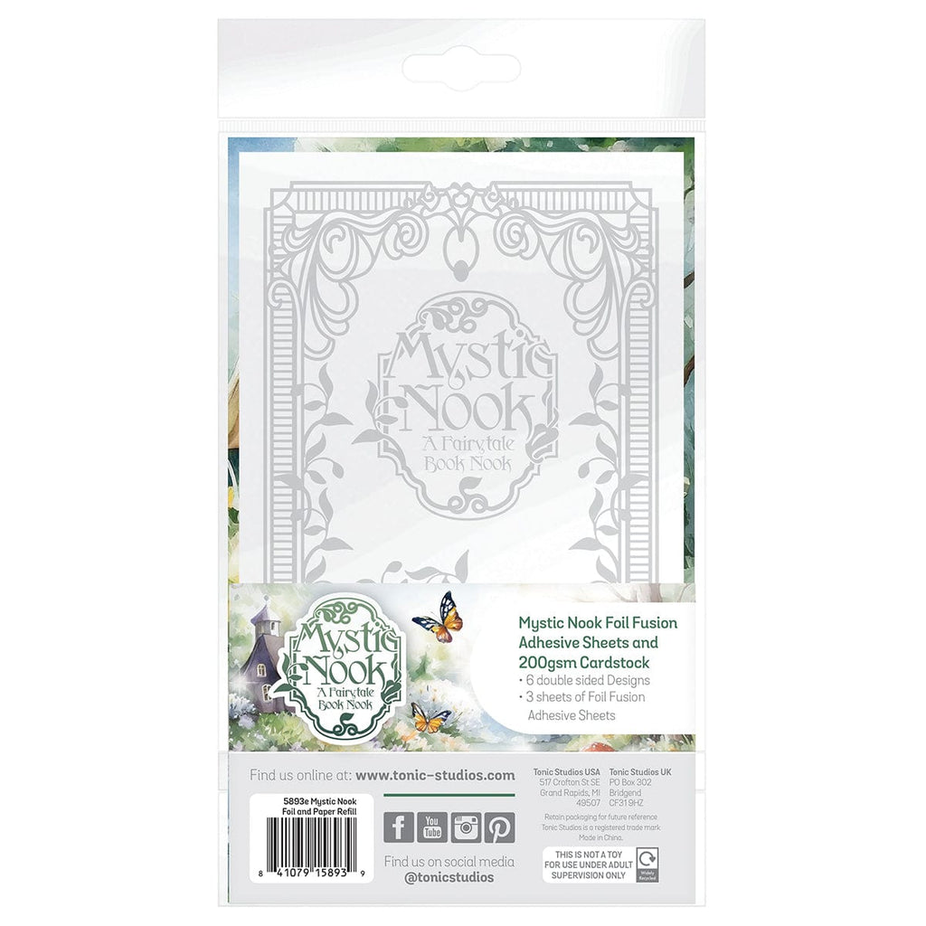 Tonic Studios Book Nook Papers, Adhesive Sheets & Book Covers - Mystic Book Nook Refill Collection - DB193