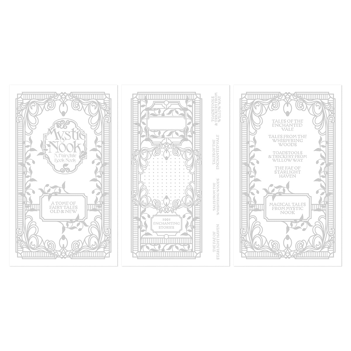 Tonic Studios Book Nook Papers, Adhesive Sheets & Book Covers - Mystic Book Nook Refill Collection - DB193