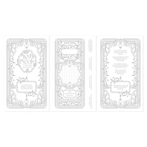 Tonic Studios Book Nook Papers, Adhesive Sheets & Book Covers - Mystic Book Nook Refill Collection - DB193
