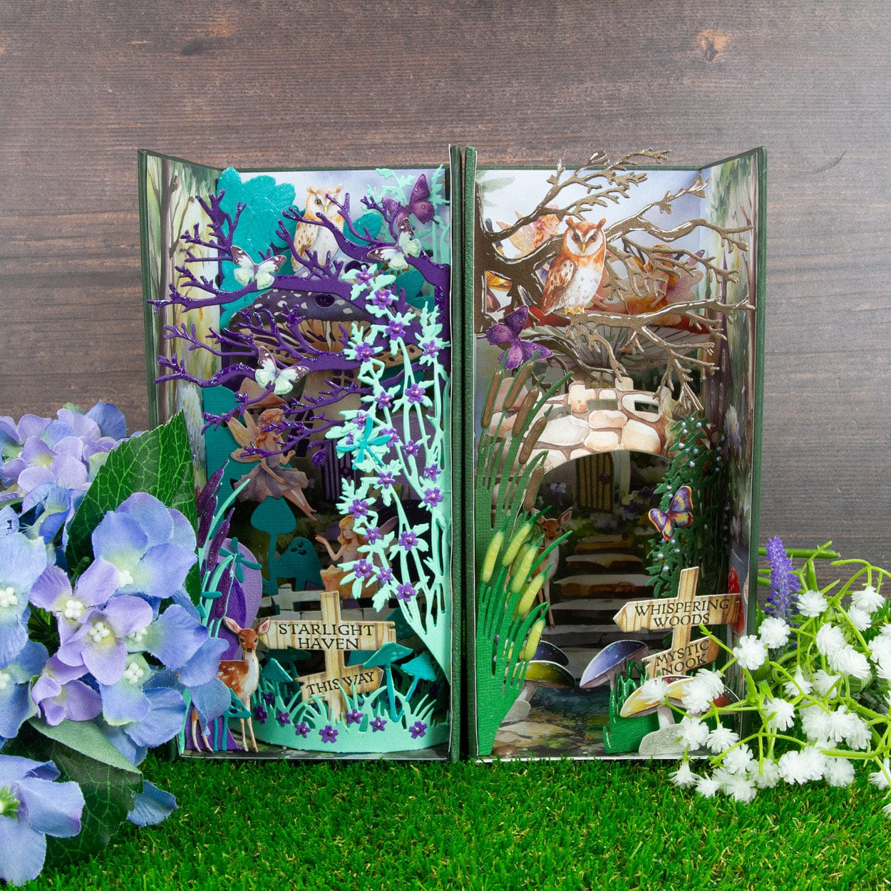 Tonic Studios Book Nook Papers, Adhesive Sheets & Book Covers - Mystic Book Nook Refill Collection - DB193