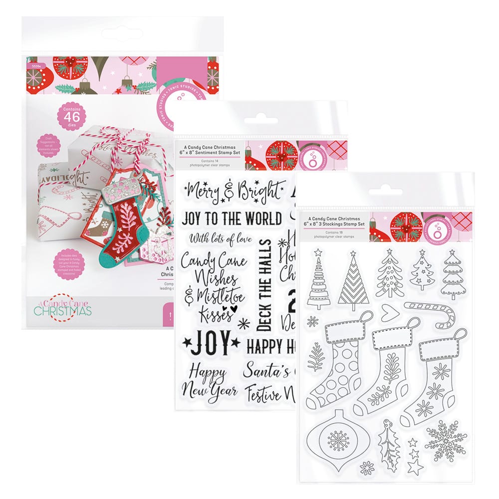 Tonic Studios Bundle A Candy Cane Christmas - Die & Stamp Collection - DB136