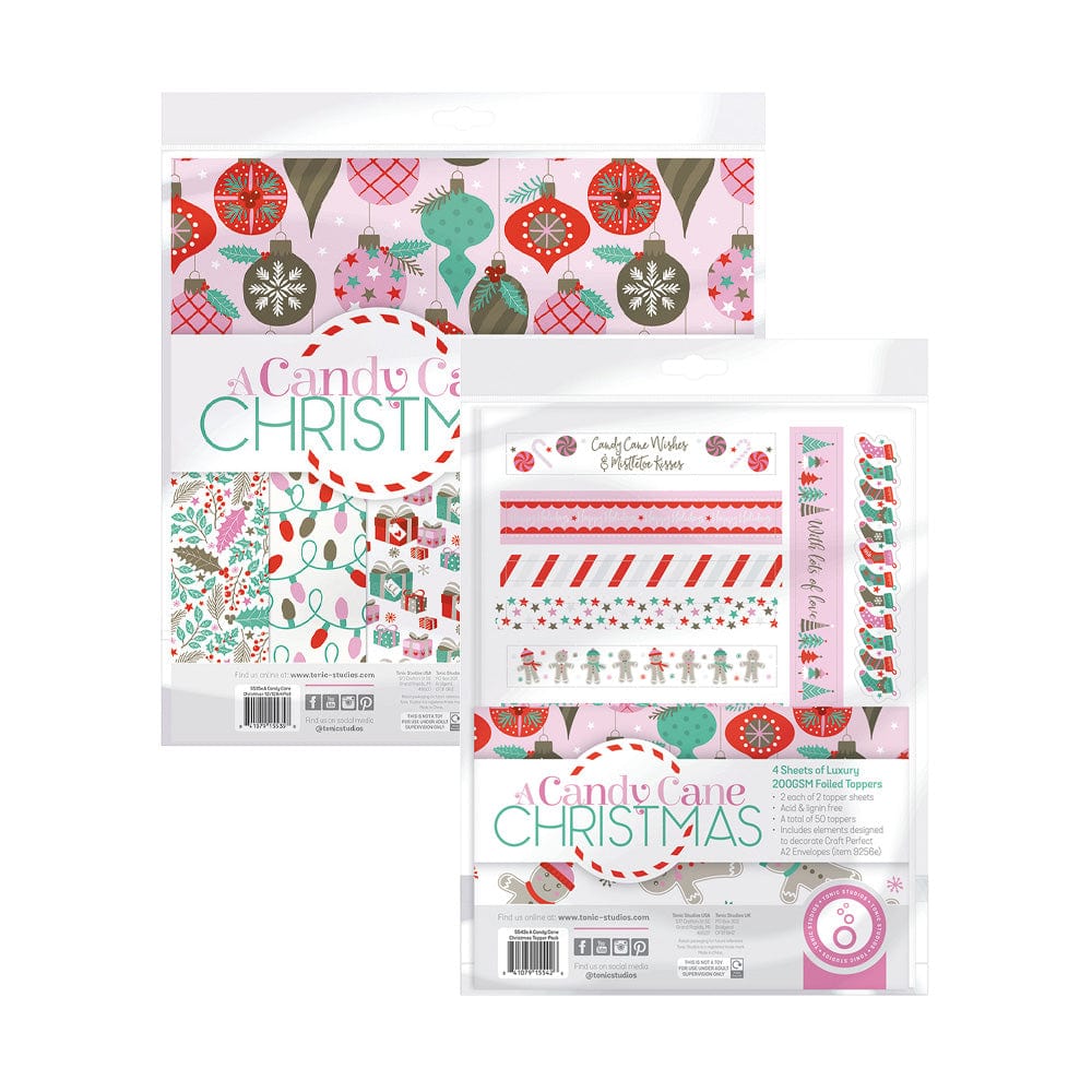 Tonic Studios Bundle A Candy Cane Christmas - Patterned Paper & Foiled Toppers Collection - DB138