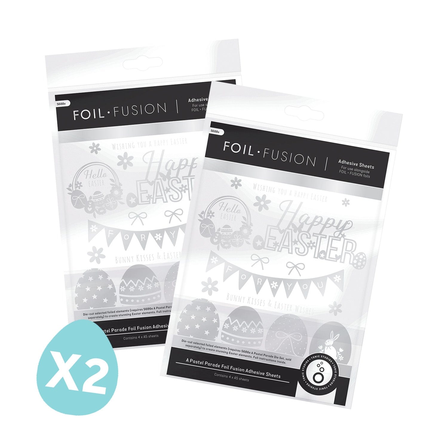 Tonic Studios bundle A Pastel Parade 2x Foil Fusion Adhesive Sheets - DB181
