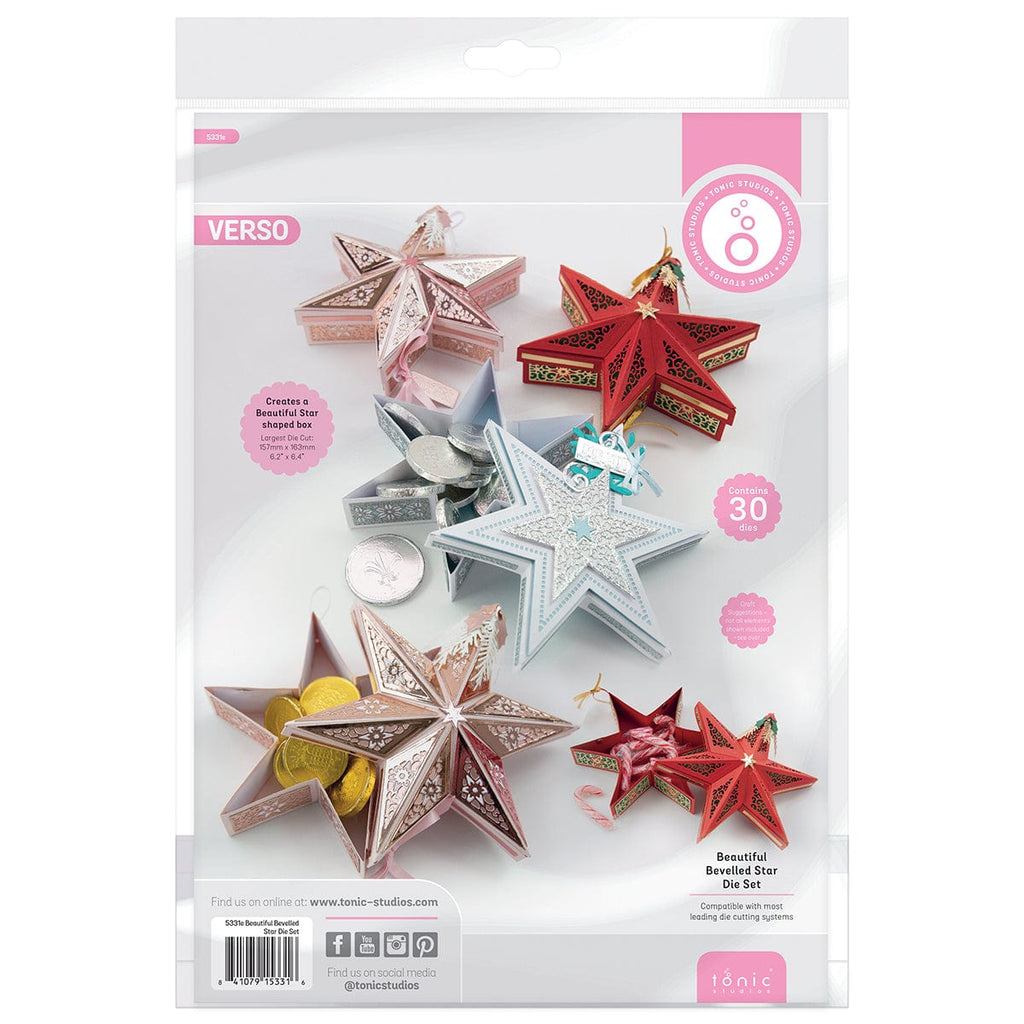 Tonic Studios bundle Beautiful Bevelled Star Die Set - 5331e