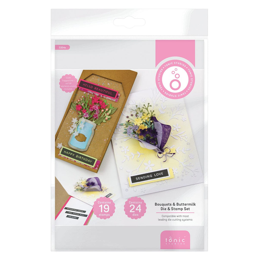 Tonic Studios bundle Bouquets & Buttermilk - Die & Stamp - 5354e