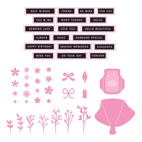 Tonic Studios bundle Bouquets & Buttermilk - Die & Stamp - 5354e