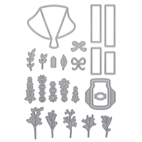 Tonic Studios bundle Bouquets & Buttermilk - Die & Stamp - 5354e