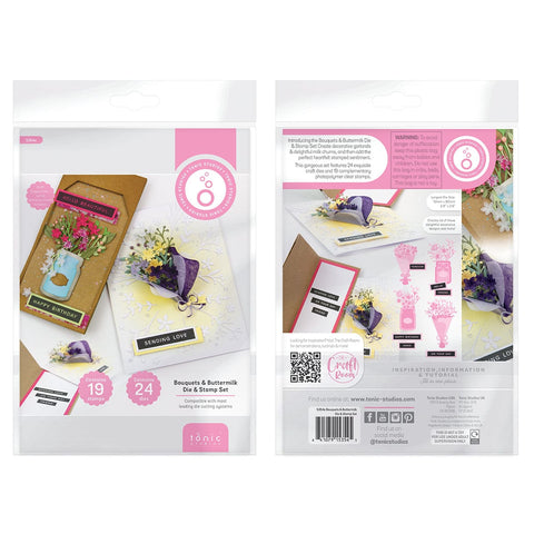 Tonic Studios bundle Bouquets & Buttermilk - Die & Stamp - 5354e