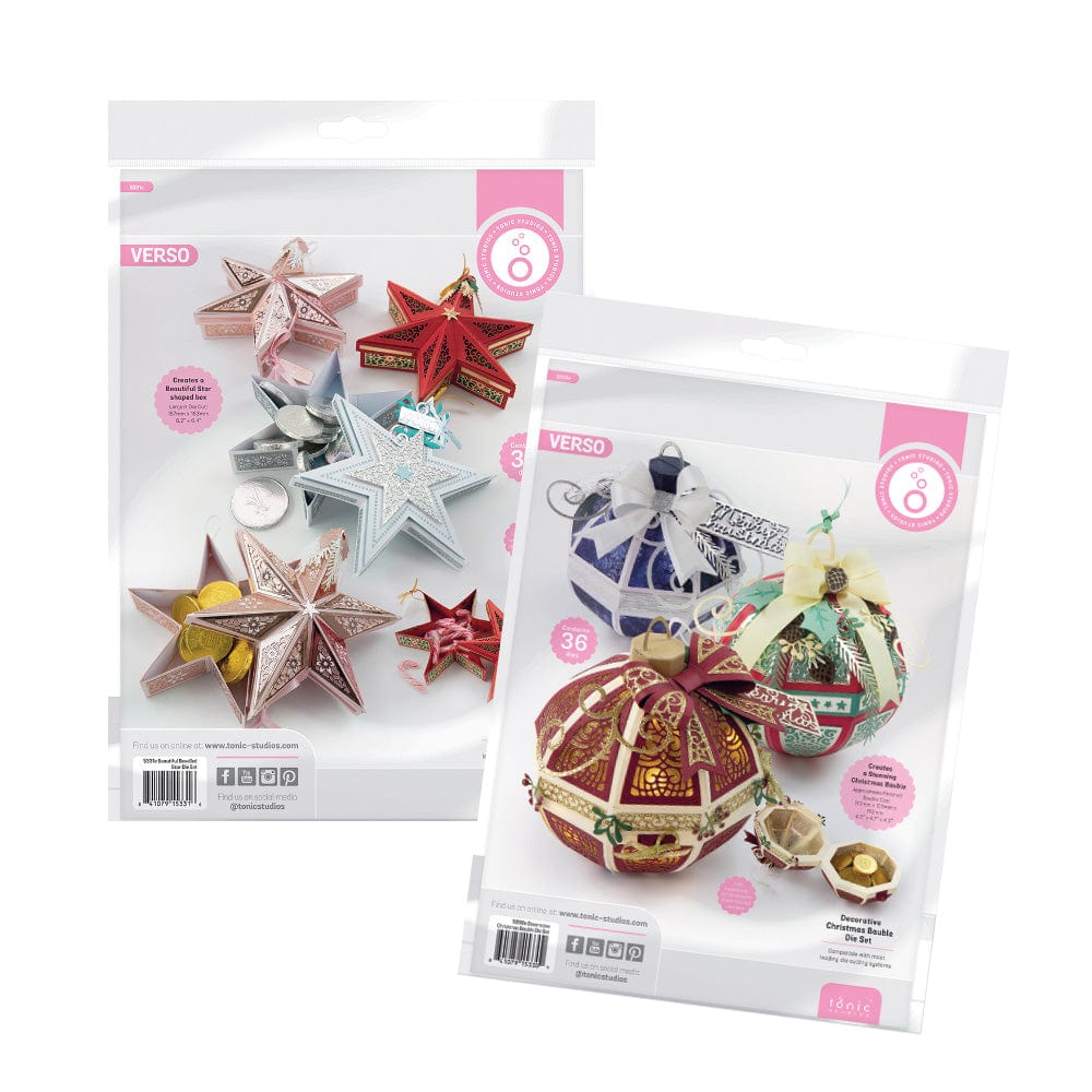 Tonic Studios bundle Christmas Bauble & Beautiful Bevelled Star - Die Set Collection - DB095