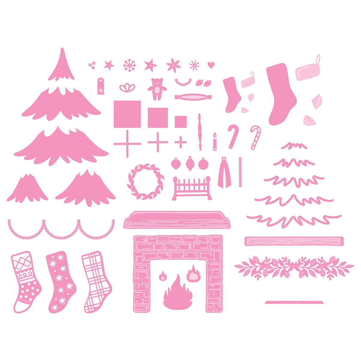 Tonic Studios bundle Festive Fireplace Collection