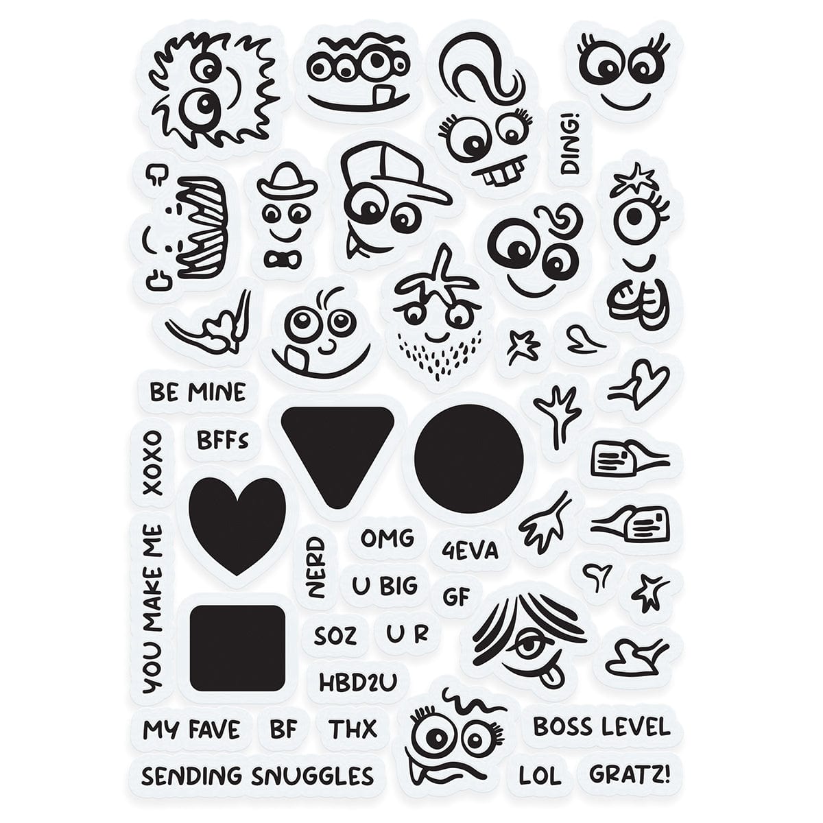 Tonic Studios bundle Geo Buddies Stamp Set - 5495e