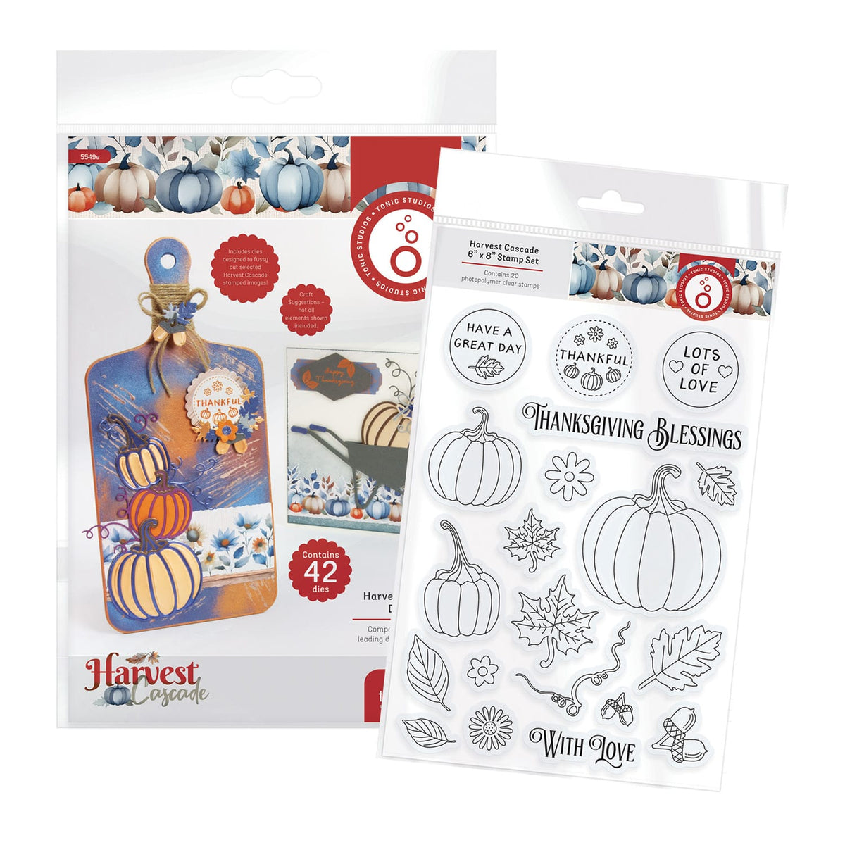 Tonic Studios Bundle Harvest Cascade - Die & Stamp Collection - DB148