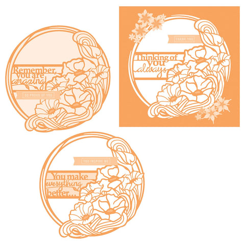 Tonic Studios bundle Scribbled Blossoms Sentiments Die Set Bundle - DB120