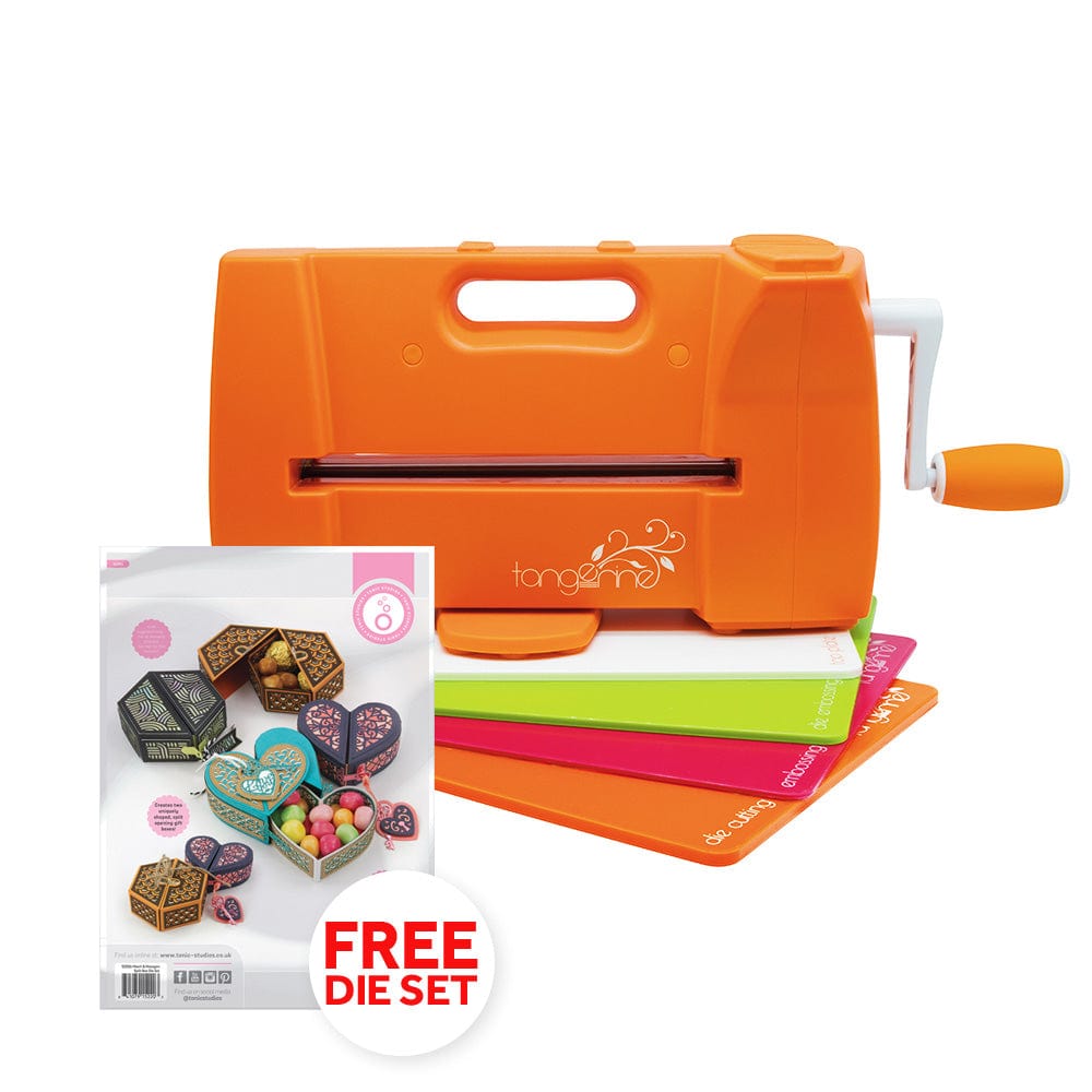 Tonic Studios bundle Tangerine Die Cutting Machine With FREE Heart & Hexagon Split Box - TB10
