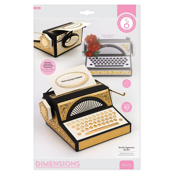 Tonic Studios bundle Terrific Typewriter Die & Stamp Set - JS01