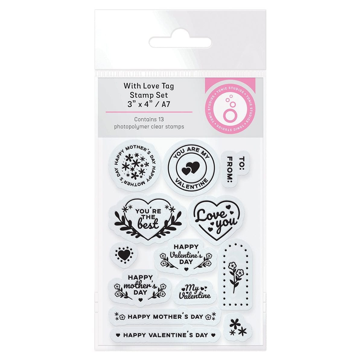 Tonic Studios bundle Tonic Studios Mother's Day & Valentine Day Tag Stamp Set - 5460e