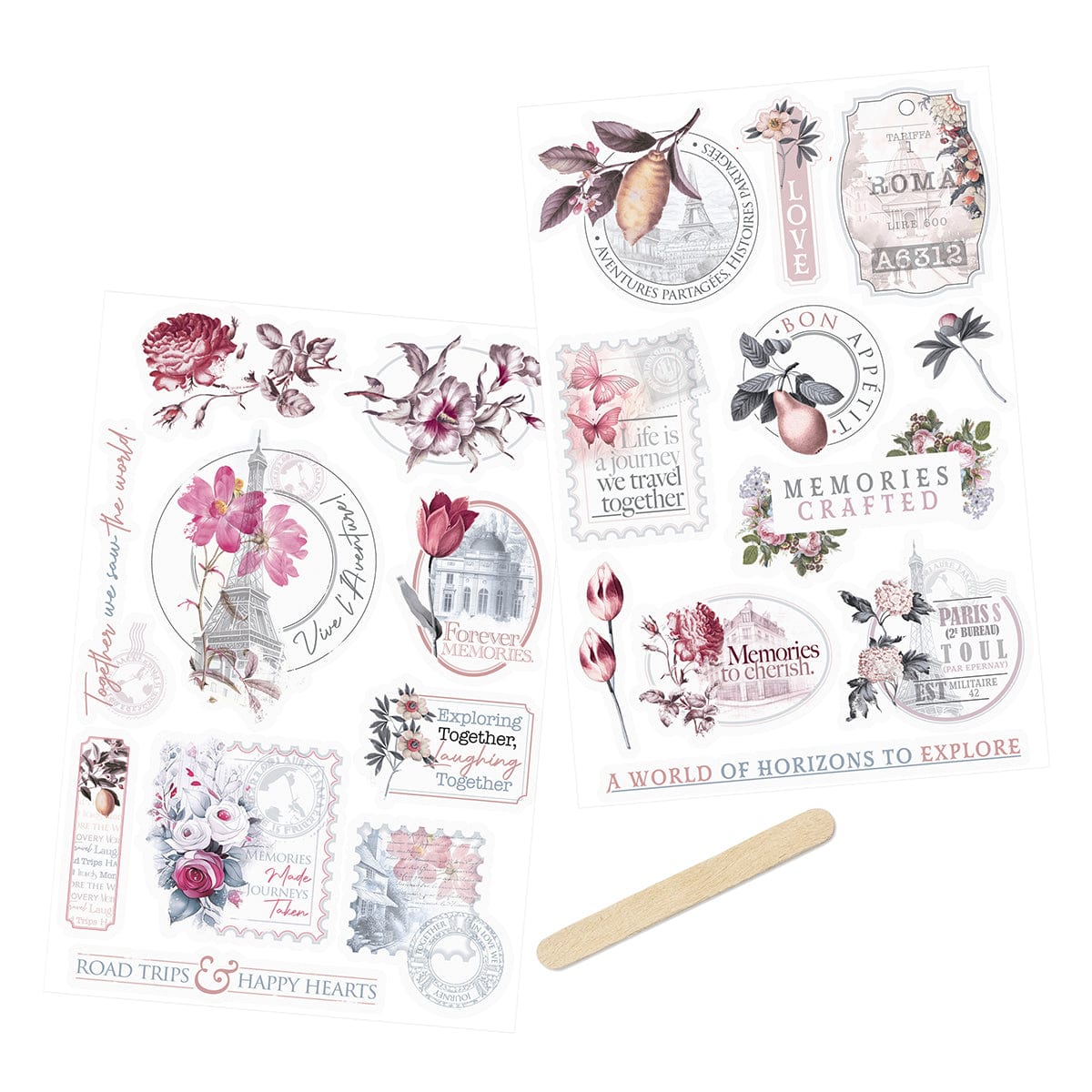 Tonic Studios bundle Vintage Vignettes Rub-On Transfers - 5754e